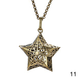 Large Bronze Star - Crystal/Gemstone Magick Intention Necklace