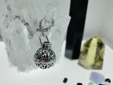 Silver Winged Sphere- Crystal/Gemstone Magick Intention Necklace