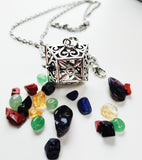Silver Box - Crystal/Gemstone Magick Intention Necklace